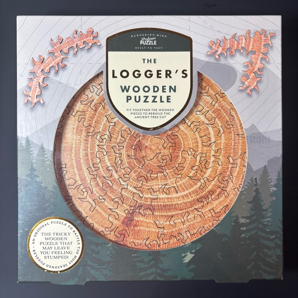 3/$20 🧩 The Logger's Wooden Puzzle Challenging Jigsaw Puzzle - New